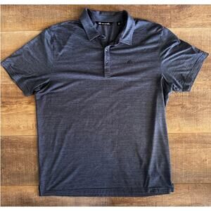 Travis Mathew Men's Polo Navy Top Golf Branded Size XL